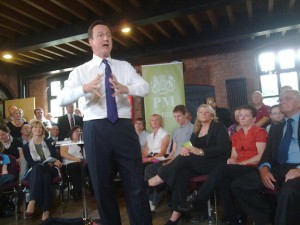 David Cameron takes questions in Birmingham